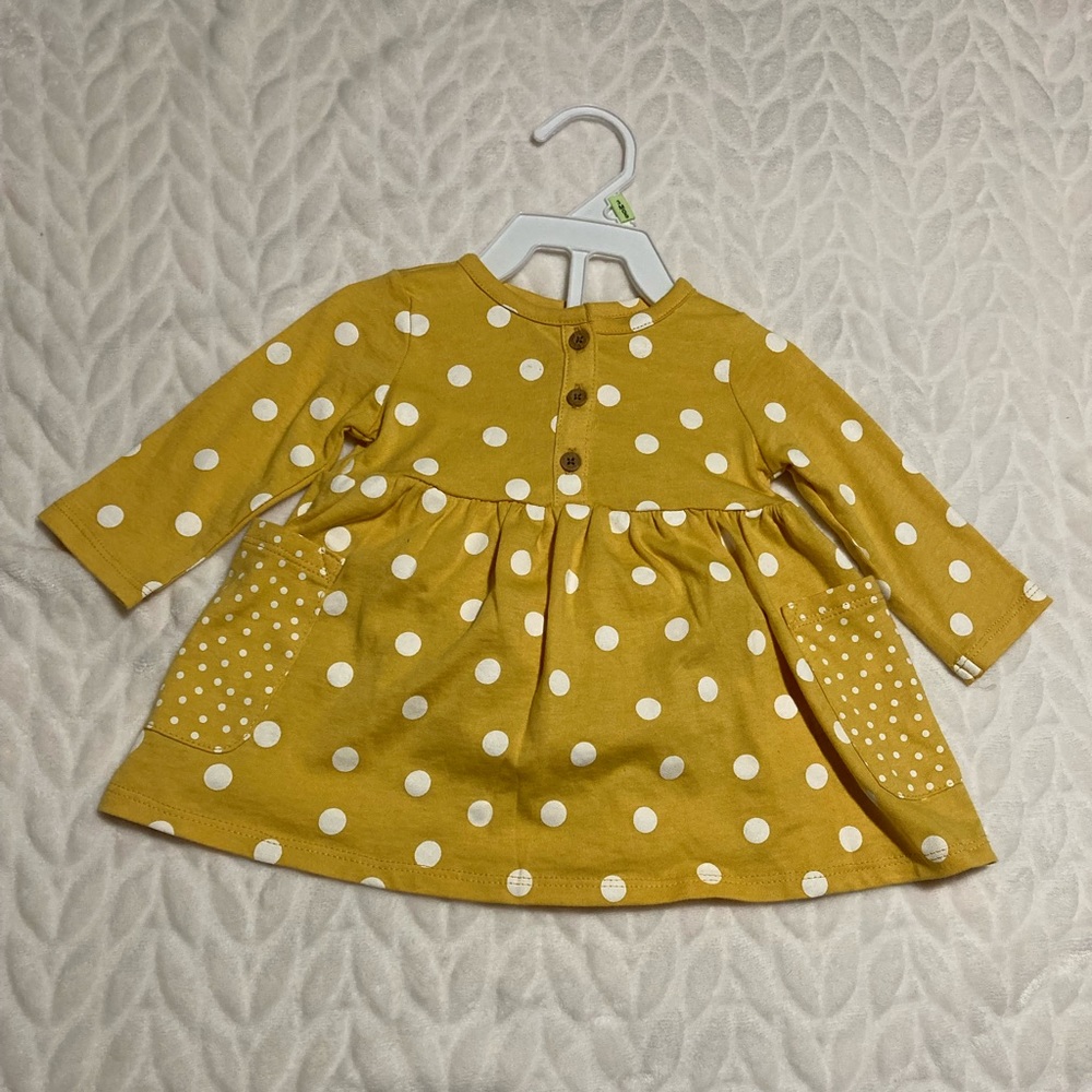 Yellow baby girl Carter’s dress in size 3months